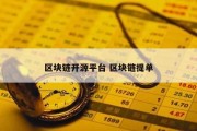 区块链开源平台 区块链提单