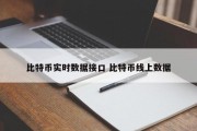 比特币实时数据接口 比特币线上数据