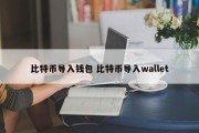 比特币导入钱包 比特币导入wallet
