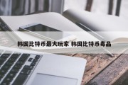 韩国比特币最大玩家 韩国比特币毒品